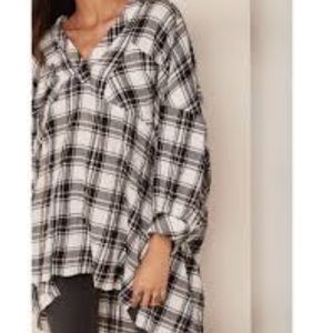 Free People plaid shirt